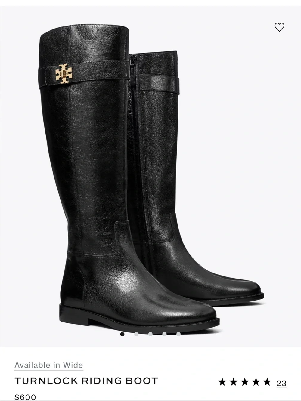 Tory Burch Black Leather Turnlock Riding Over-the-Knee Boots